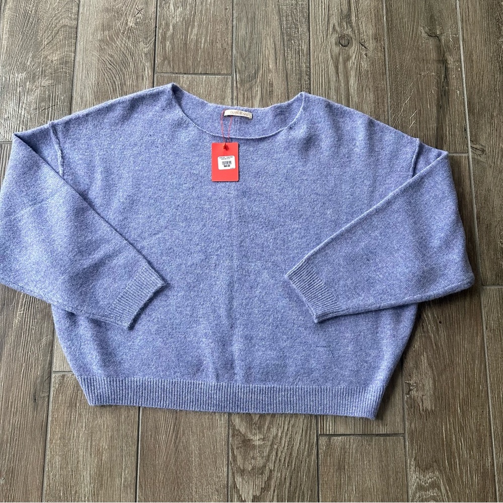 NWT Olivaceous Lavender Scoop Neck Lightweight Sweater size Large - Picture 3 of 4